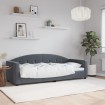 Sofá cama terciopelo gris oscuro 80x200 cm
