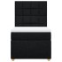 Cama box spring con colchón tela negro 100x200
