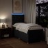 Cama box spring con colchón tela negro 100x200