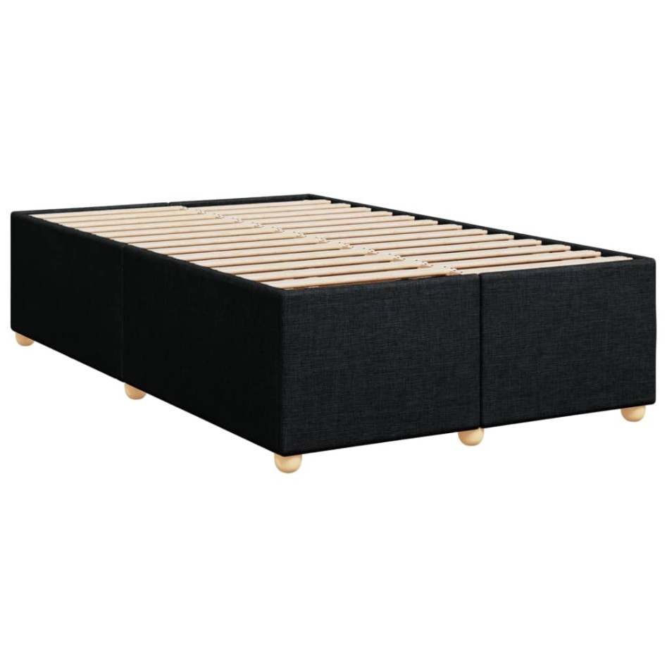 Cama box spring con colchón tela negro 120x190