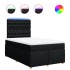 Cama box spring con colchón tela negro 120x190