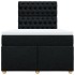 Cama box spring con colchón tela negro 120x190