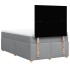 Cama box spring con colchón tela gris claro 120x200
