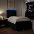 Cama box spring con colchón tela negro 120x200