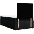 Cama box spring con colchón tela negro 120x200