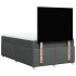 Cama box spring con colchón tela gris oscuro 120x200