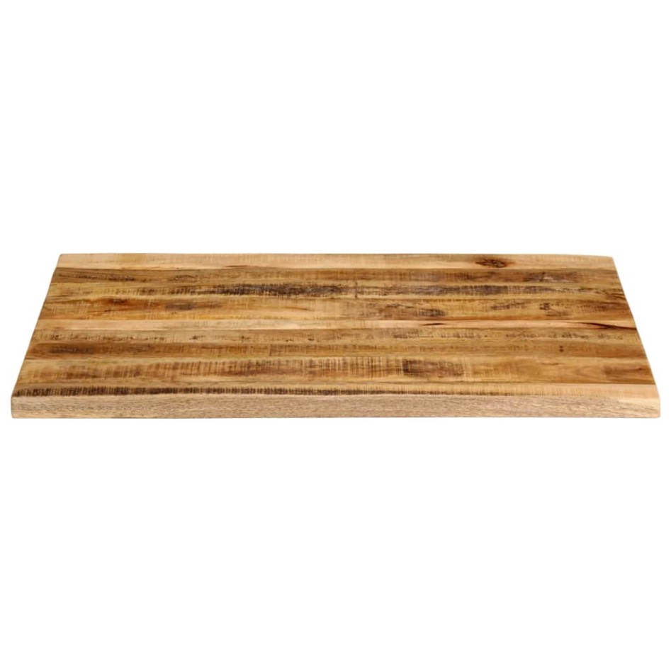Tablero de mesa borde natural madera maciza mango 90x80x3,8