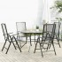 Set de sillas jardín reclinables 5 piezas acero