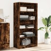 Armario madera contrachapada color roble ahumado 100x50x200 cm