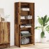 Armario de madera de ingeniería madera envejecida 80x50x200