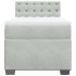 Cama box spring con colchón terciopelo gris claro 90x190