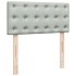 Cama box spring con colchón terciopelo gris claro 90x190