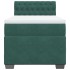 Cama box spring con colchón terciopelo verde oscuro 90x200