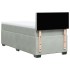 Cama box spring con colchón terciopelo gris claro 100x200