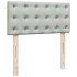 Cama box spring con colchón terciopelo gris claro 100x200