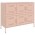 Aparador acero rosa 100,5x39x79