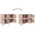Aparador acero rosa 100,5x39x79
