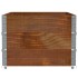 Collares de palets 3 uds madera maciza de pino marrón 120x80