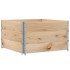 Collares de palets 3 unidades madera maciza de pino 100x100
