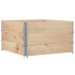 Collares de palets 3 unidades madera maciza de pino 100x100
