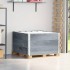Collares de palets 3 uds madera maciza de pino gris 100x100