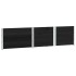 Collares de palets 3 uds madera maciza de pino negro 150x100