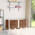 Collares de palets 3 uds madera maciza de pino marrón 150x50