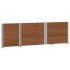 Collares de palets 3 uds madera maciza de pino marrón 150x50