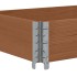 Collares de palets 3 uds madera maciza de pino marrón 150x50