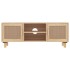 Mueble para TV madera maciza pino y ratán natural 105x30x40