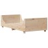 Estructura de cama sin colchón madera maciza de pino 100x200