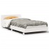 Estructura de cama sin colchón madera de pino blanca 90x200