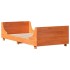 Estructura de cama sin colchón madera maciza marrón 90x190