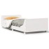 Estructura de cama sin colchón madera maciza blanca 75x190