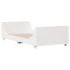 Estructura de cama sin colchón madera maciza blanca 75x190
