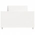 Estructura de cama sin colchón madera maciza blanca 75x190