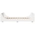 Estructura de cama sin colchón madera maciza blanca 75x190