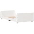 Estructura de cama sin colchón madera maciza blanca 75x190