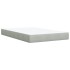 Cama box spring con colchón terciopelo gris claro 120x190