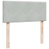 Cama box spring con colchón terciopelo gris claro 120x190