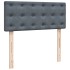 Cama box spring con colchón terciopelo gris oscuro 120x190
