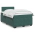 Cama box spring con colchón terciopelo verde oscuro 120x190