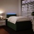 Cama box spring con colchón terciopelo verde oscuro 120x190