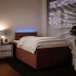 Cama box spring con colchón terciopelo rosa 120x200