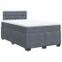 Cama box spring con colchón terciopelo gris oscuro 120x190