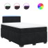 Cama box spring con colchón terciopelo negro 120x200