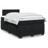 Cama box spring con colchón terciopelo negro 120x200