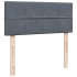 Cama box spring con colchón terciopelo gris oscuro 120x190