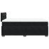 Cama box spring con colchón terciopelo negro 120x200