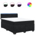 Cama box spring con colchón terciopelo negro 140x190